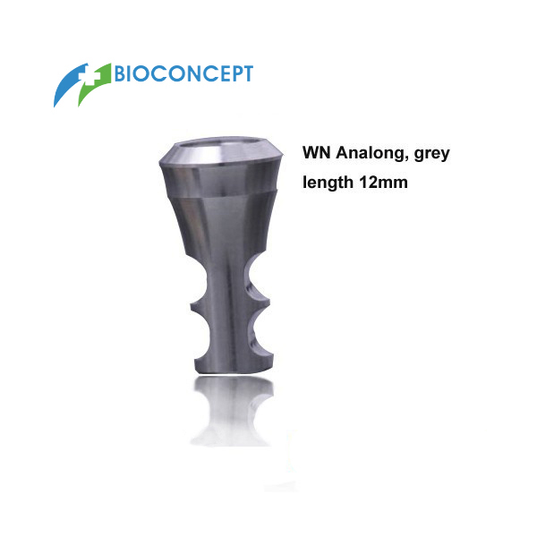 Wide Neck Analong, grey, length 12mm