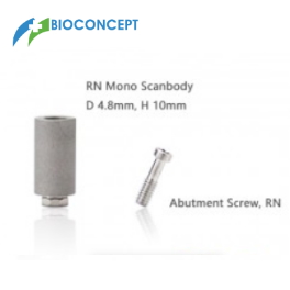 Bioconcept Mono Scanbody for Straumann compatible Tissue Level RN, D 4.8mm, H 10mm